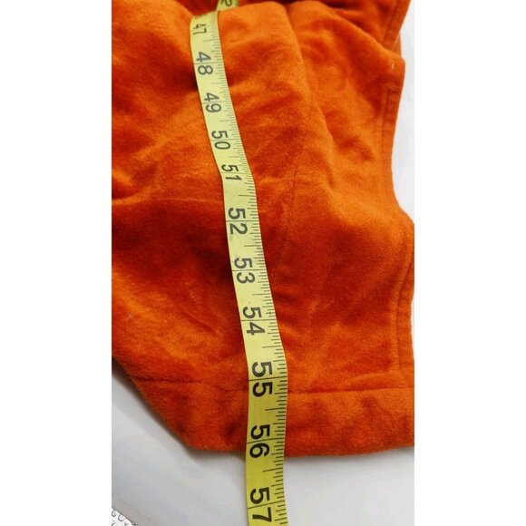 Luxarobe Robe Men Size 36 Medium Hooded Velvet Orange Pockets Belted READ - Picture 9 of 9